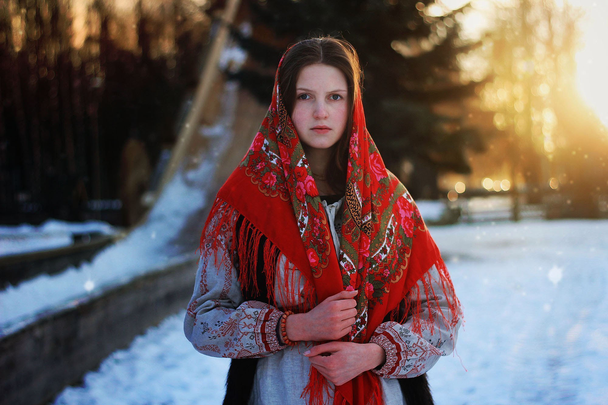 Girls in Slavic costumes in Tiraspol