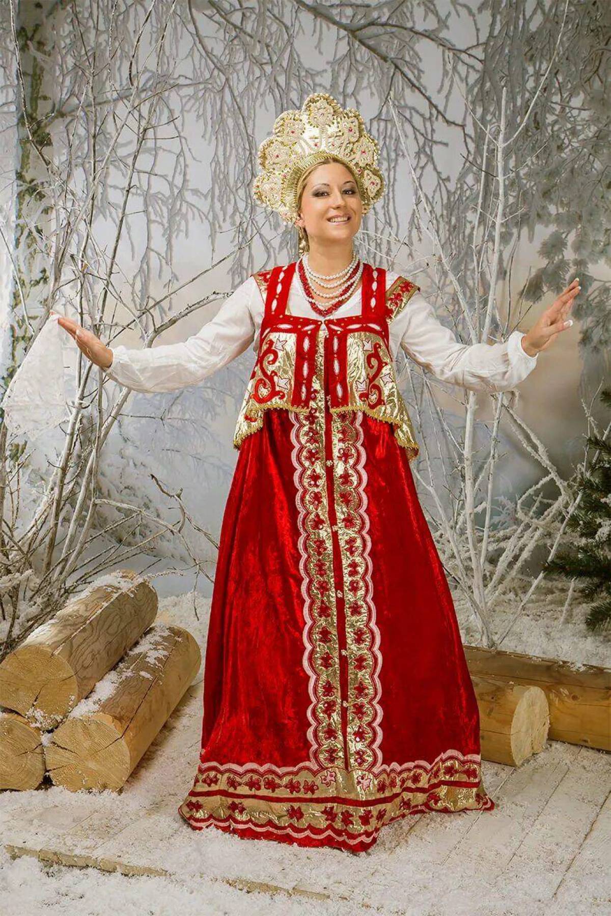 Girls in Slavic costumes in Tiraspol