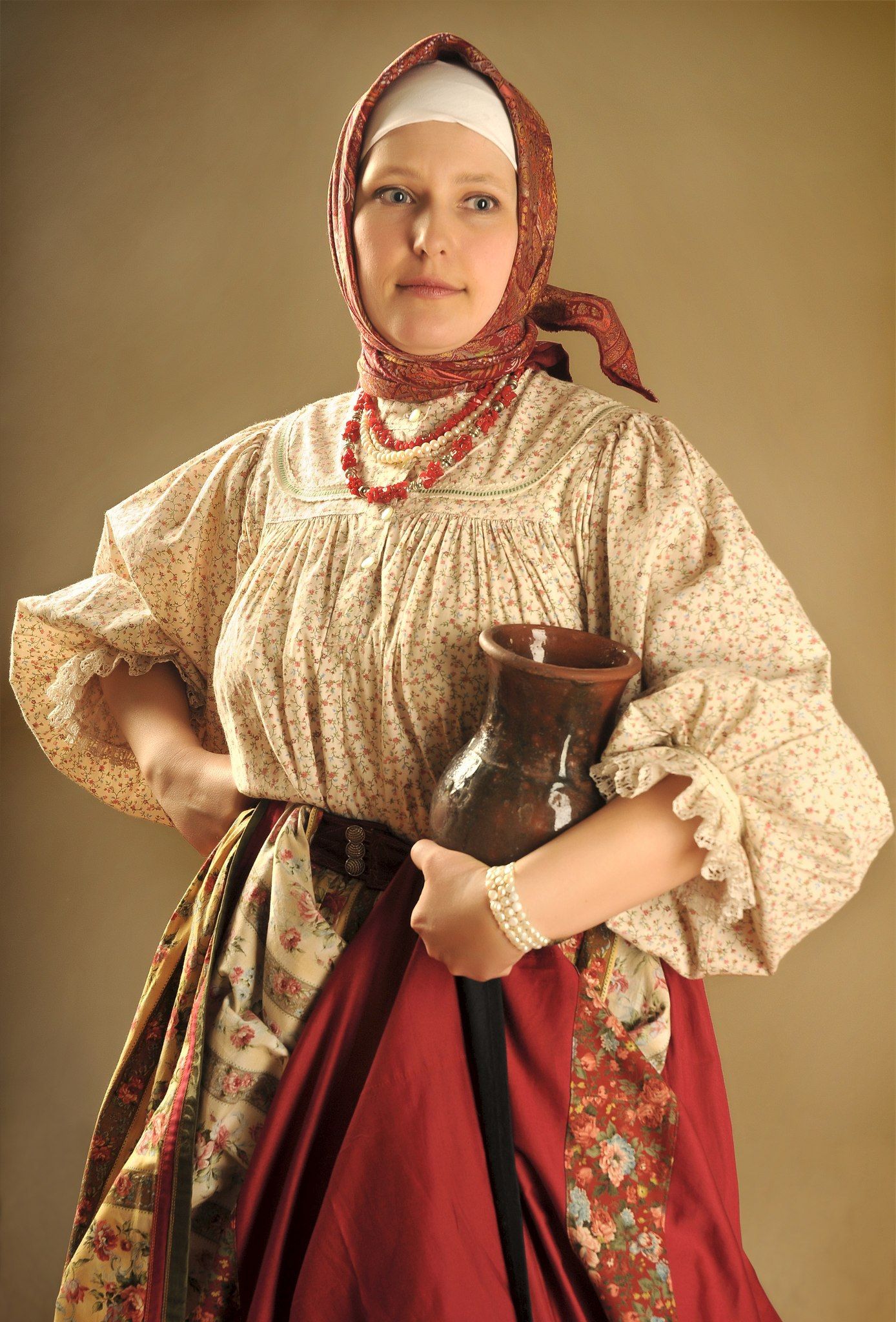 Girls in Slavic costumes in Tiraspol