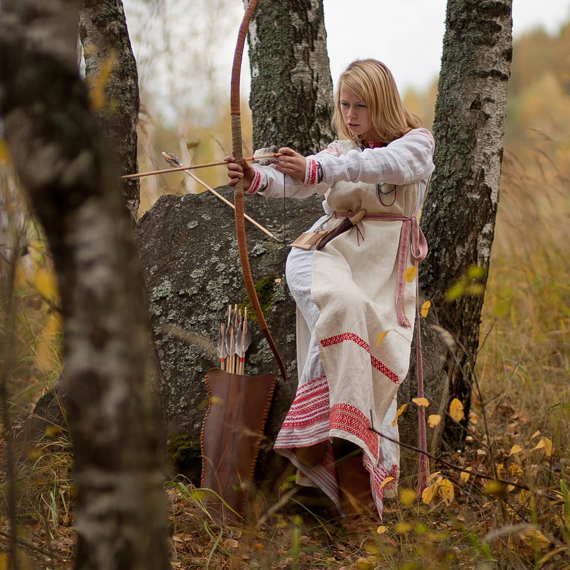 Sexy photo Girls in Slavic costumes in Tiraspol